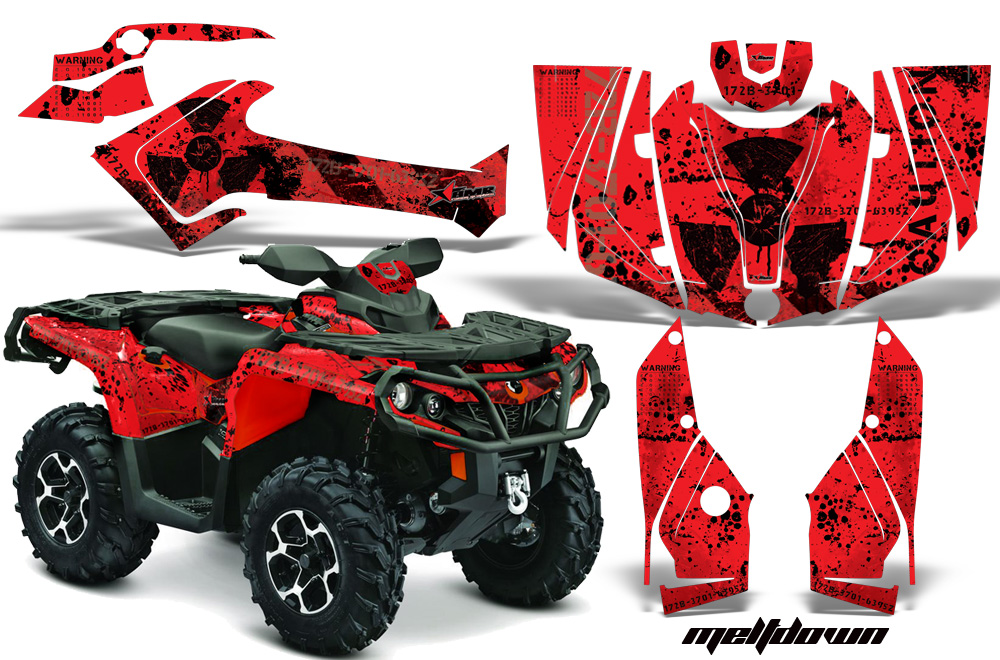 Can-Am Outlander 1000 2012 Graphics Kit R MELTDOWN